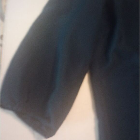 - BeBop navy blue tunic dress with puffy 3/4 sleeve boho print & back zipp… - Picture 6 of 8